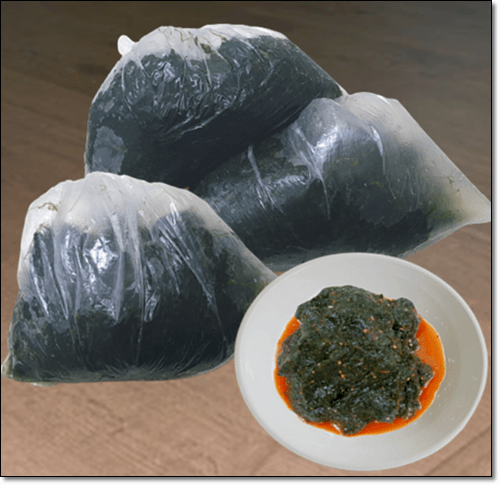 소분된 감태와 감태지