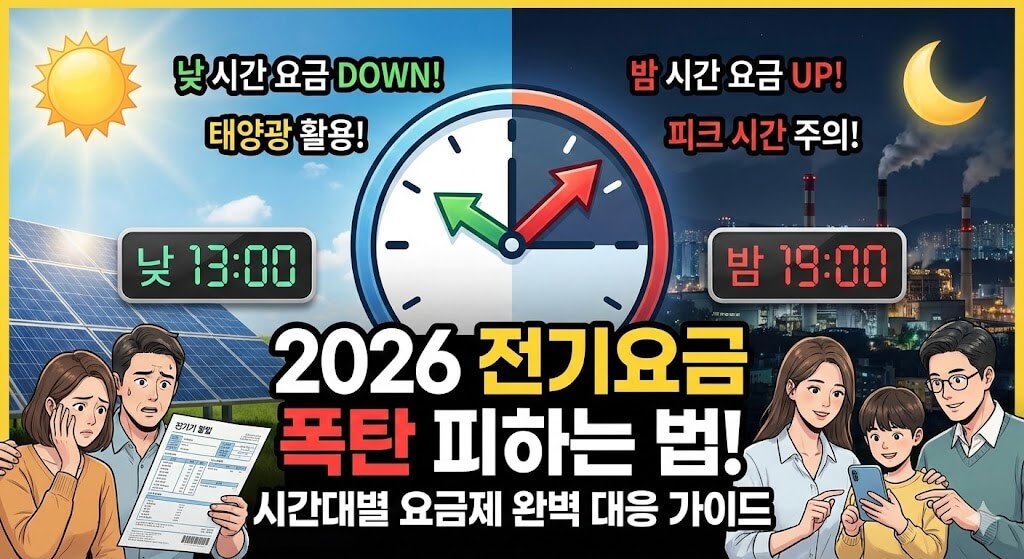 2026 전기요금 시간대별 요금제 완벽 대응법
