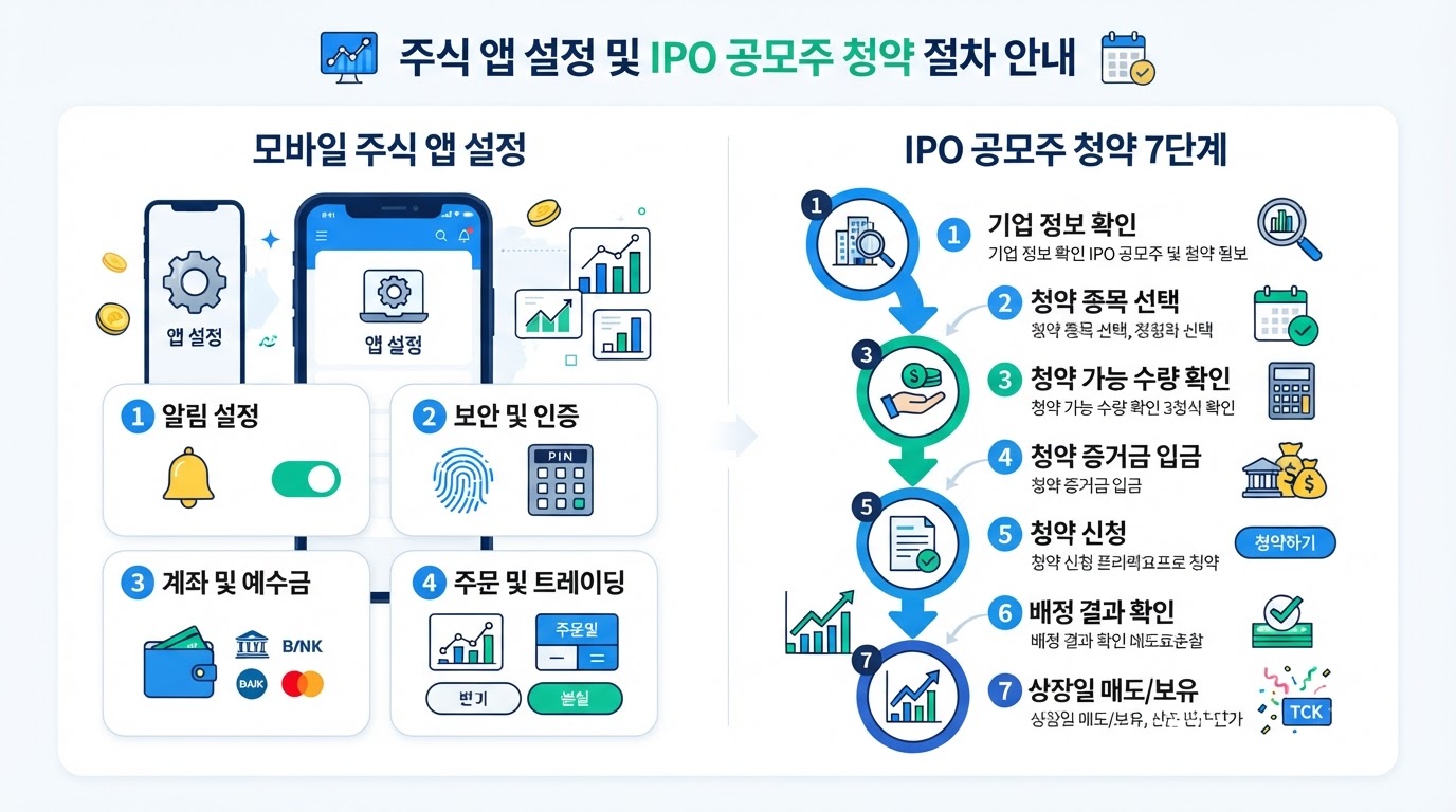 모바일 증권사 앱 환경 설정과 공모주 청약의 7가지 핵심 과정