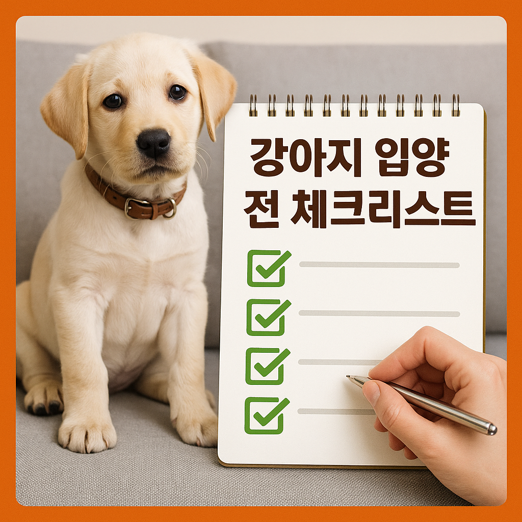 강아지 입양 전 체크리스트