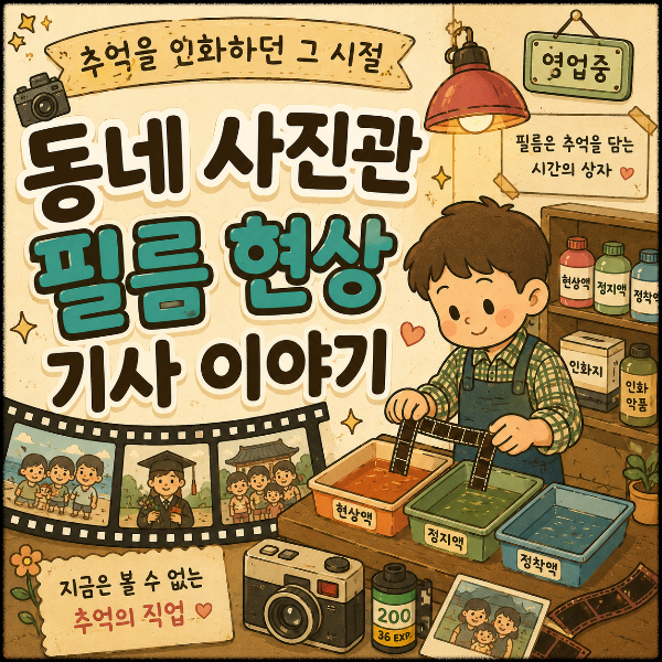 90년대 골목마다 있었지만 지금은 거의 사라진 직업, 동네 사진관 필름 현상 기사 이야기