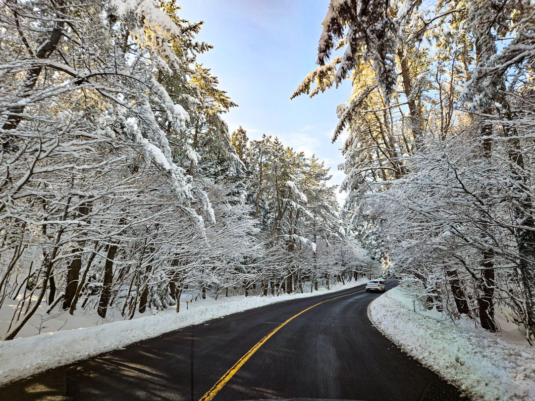 눈길 1100 도로 드라이브