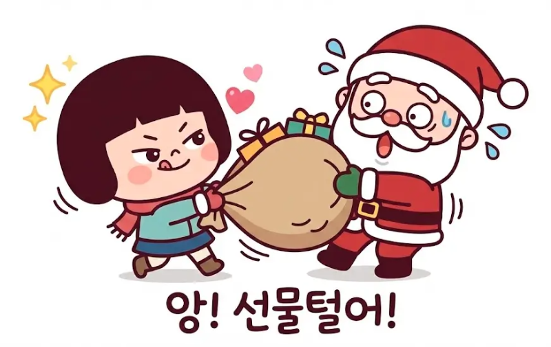 산타할아버지 아이 선물