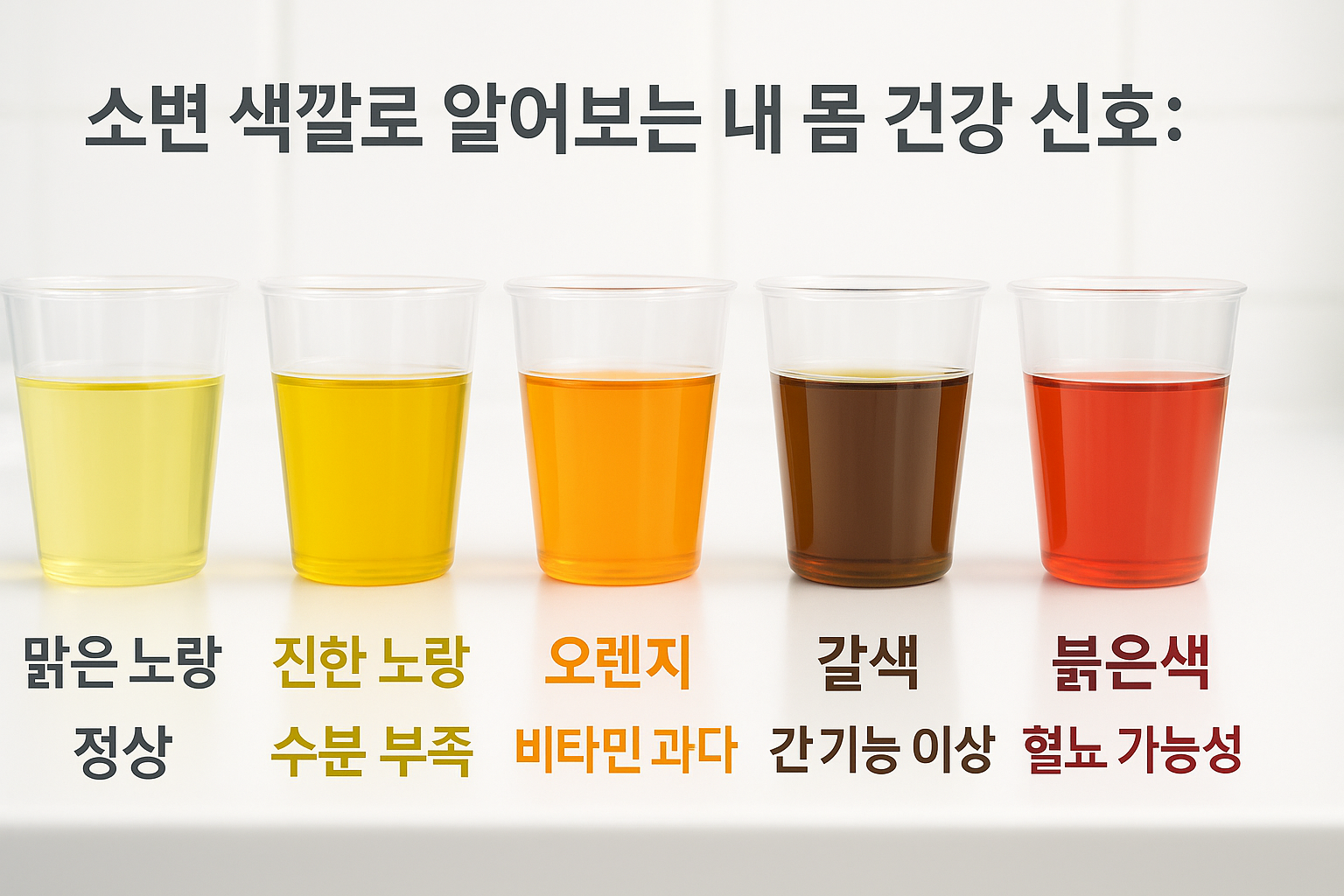 1.소변 색깔로 알아보는 내 몸 건강 신호