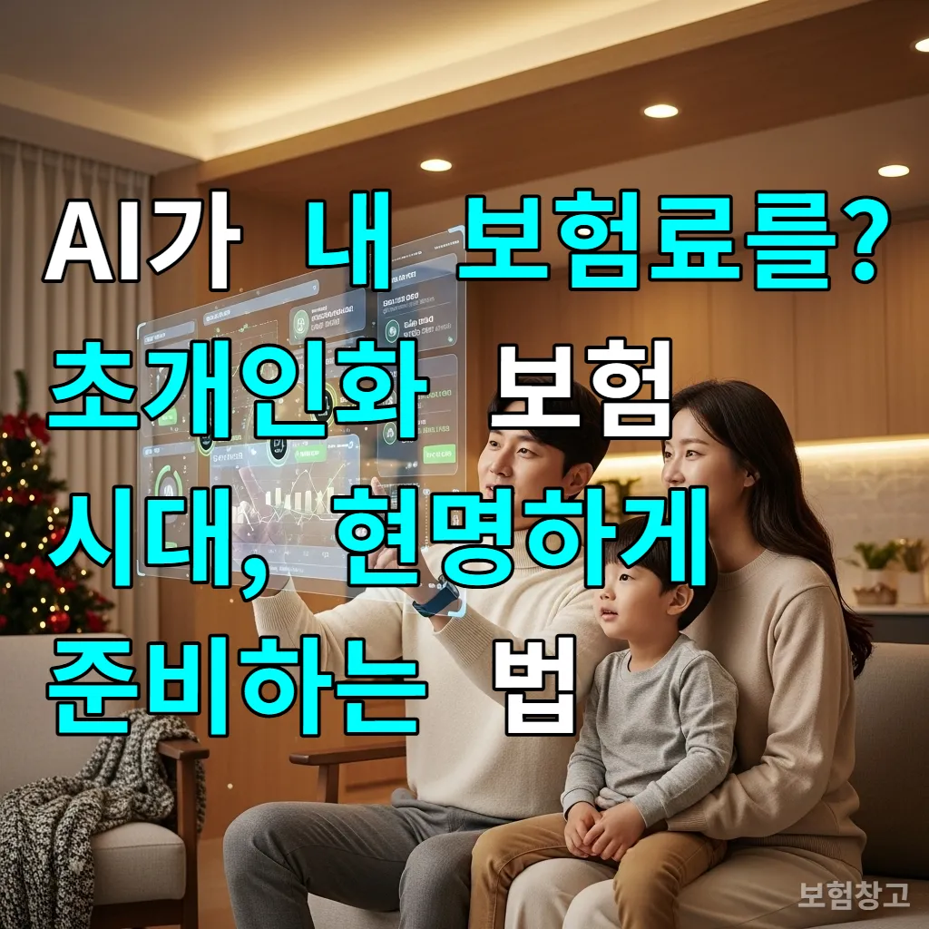 AI와 초개인화 보험을 통해 미래를 준비하는 한국인 가족의 모습