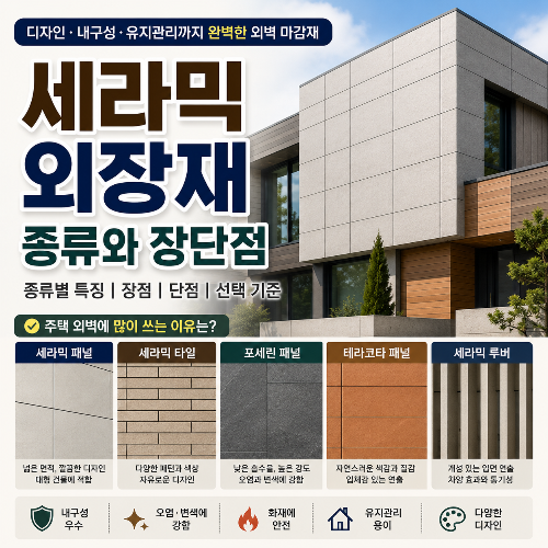 세라믹 외장재 종류