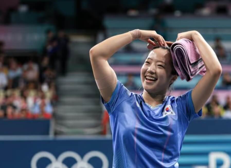 파리올림픽 여자 탁구 단식 한일전 신유빈 선수 승리
