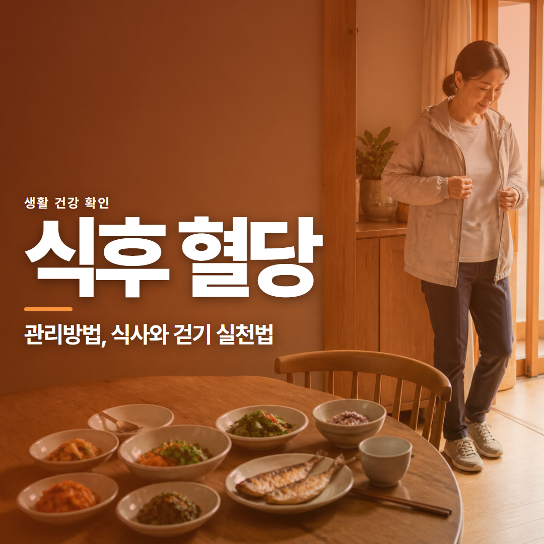 식후 혈당 · 관리방법, 식사와 걷기 실천법