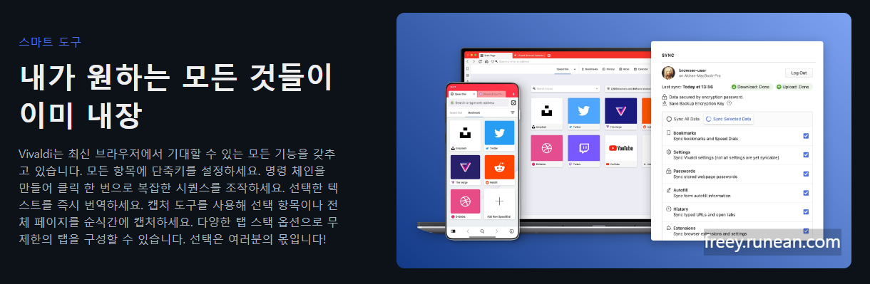 비발디(Vivaldi) 주요 기능/특징