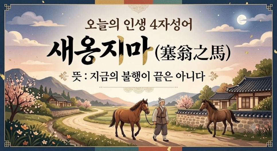 오늘의 인생 4자성어 새옹지마 이미지