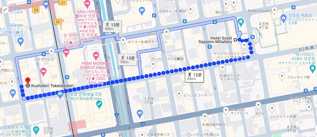 Kushidori Tokeidaidori MAP