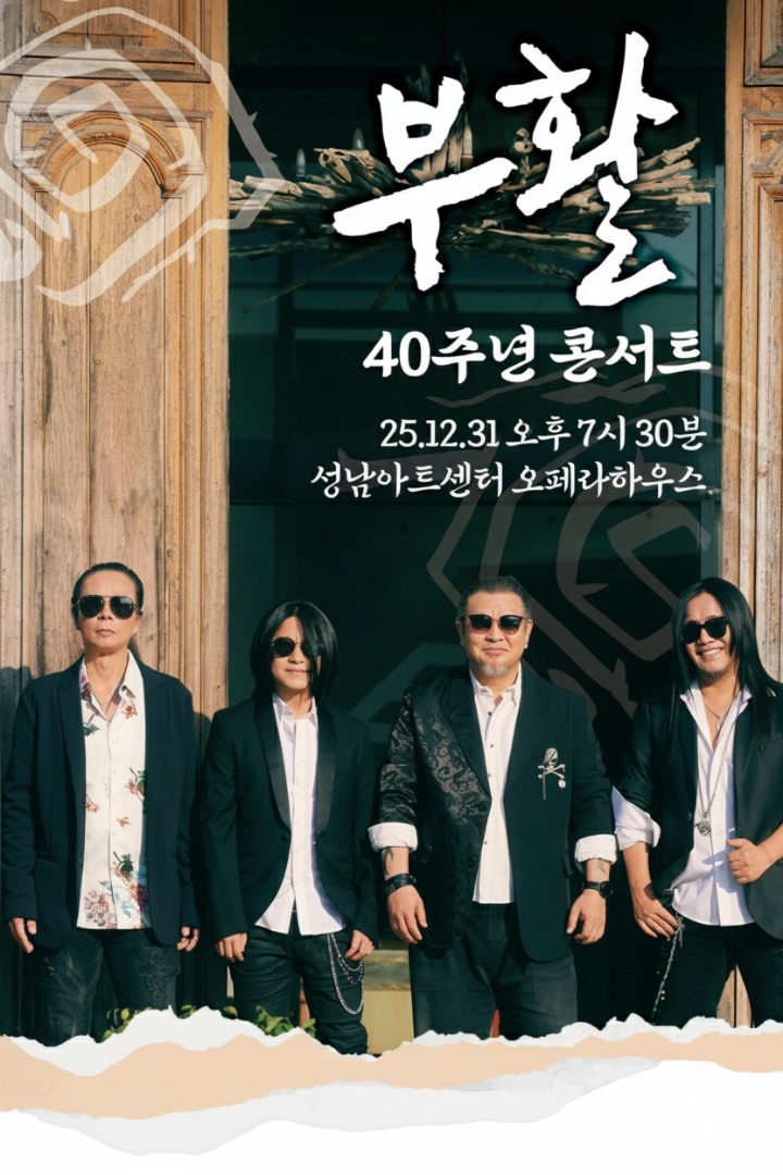 부활 밴드 멤버들의 40주년 콘서트 포스터