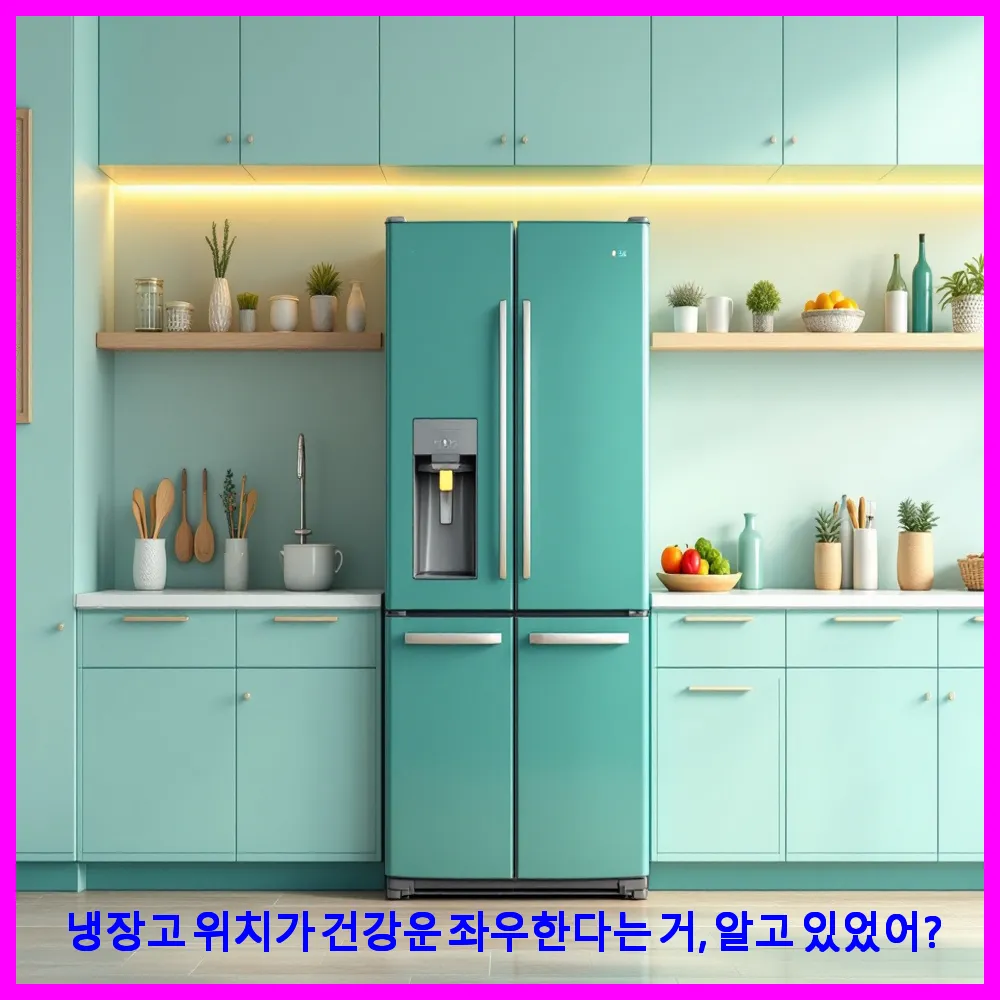 냉장고 위치가 건강운 좌우한다는 거, 알고 있었어?