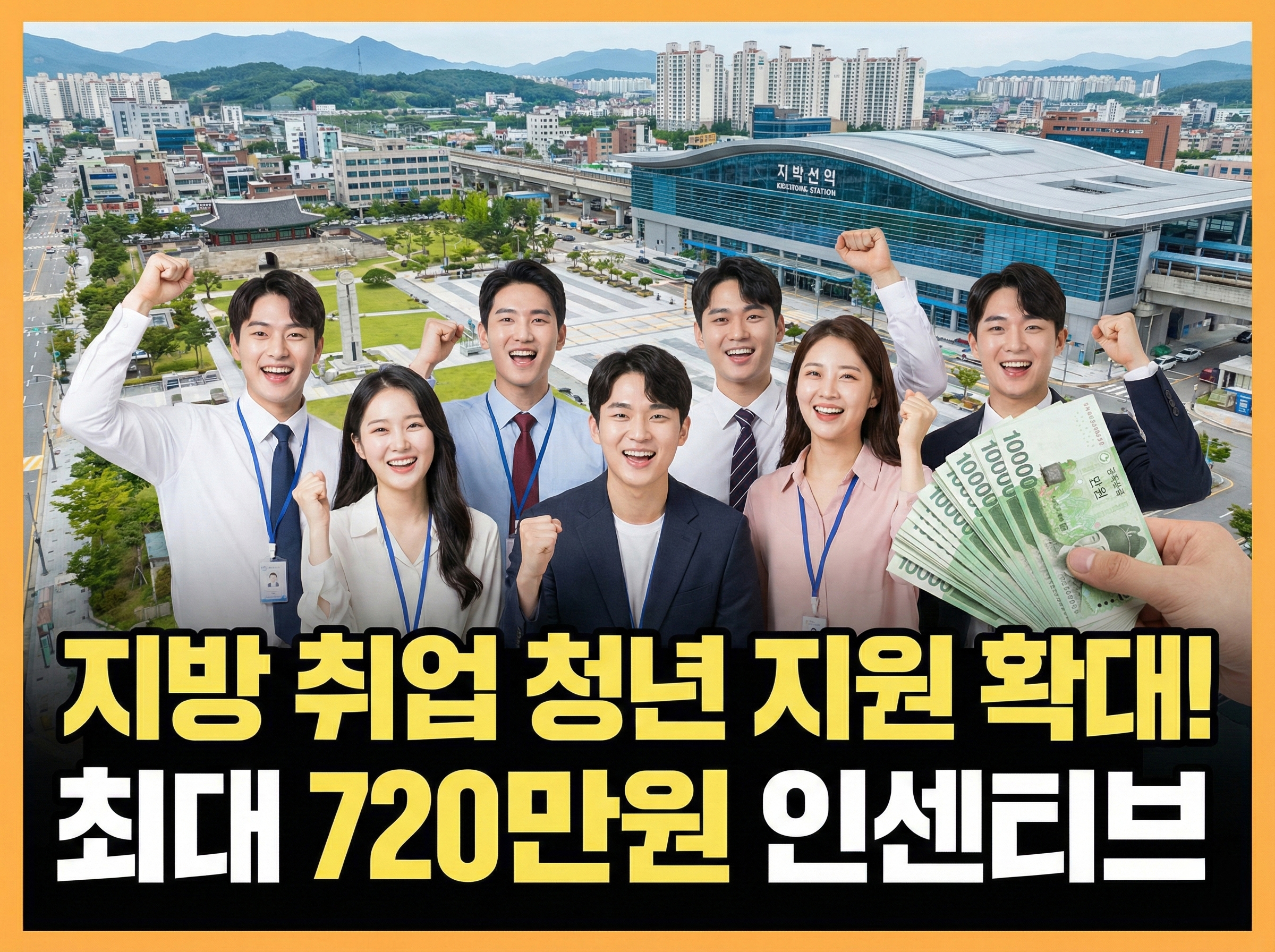 지방 취업 청년 지원 확대, 최대 720만원 인센티브