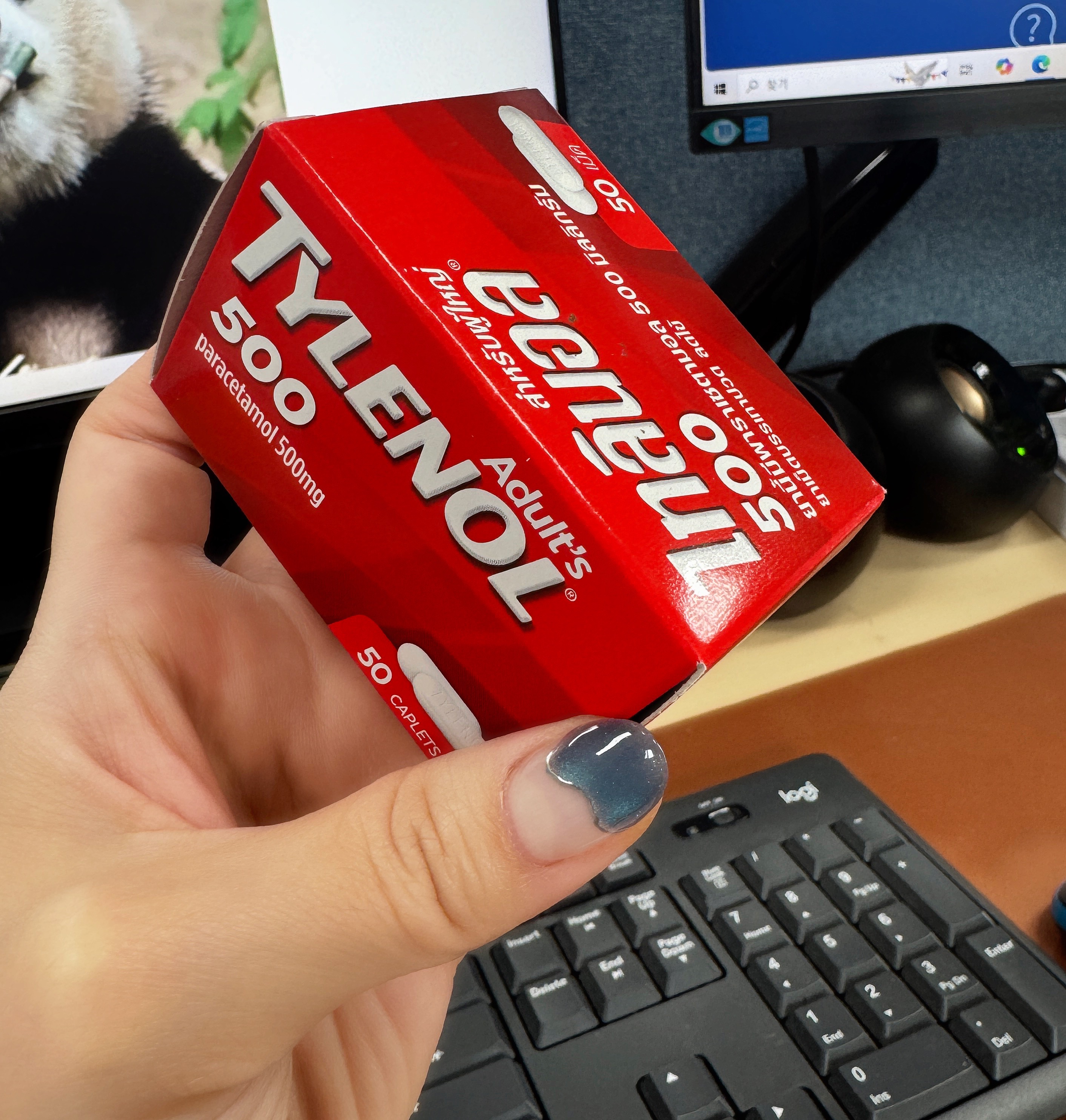 생리통 타이레놀 복용 후기 – 직접 구입한 타이레놀 500mg 실제 사진