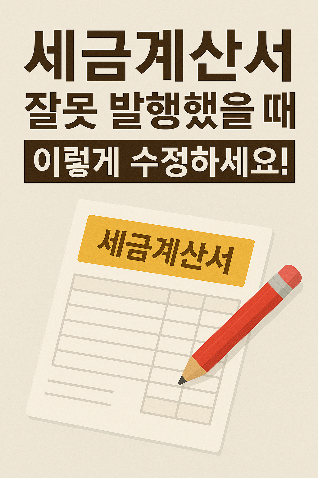 세금계산서 수정발행