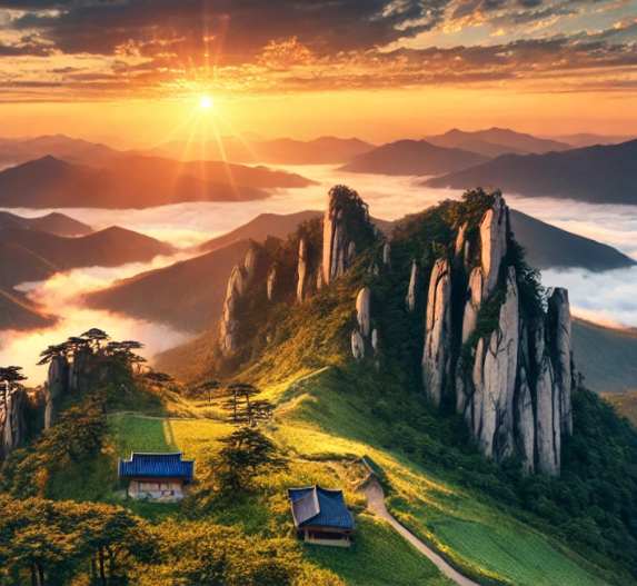 옥녀봉의 자연경관 사진