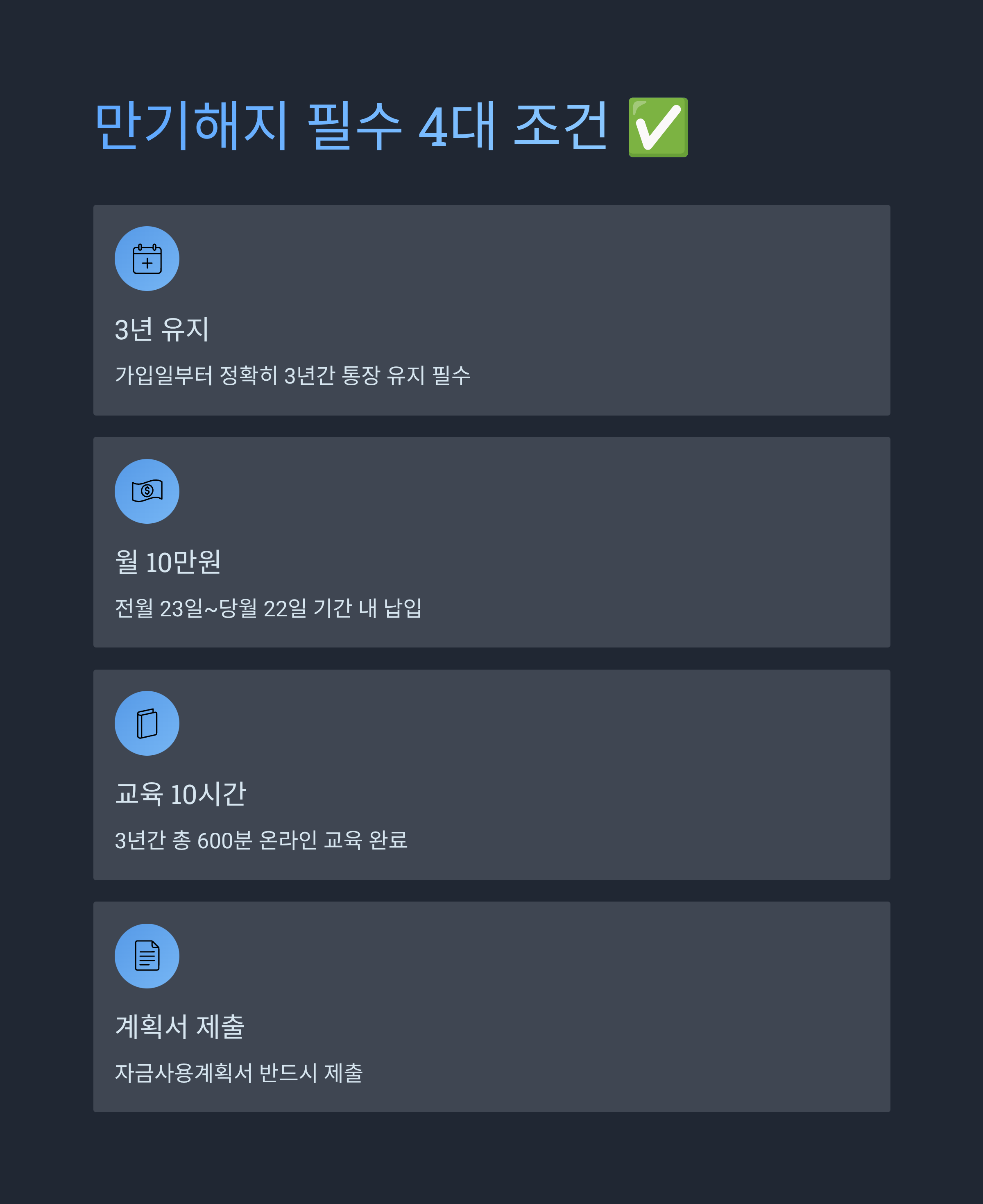 청년내일저축계좌 만기 서류