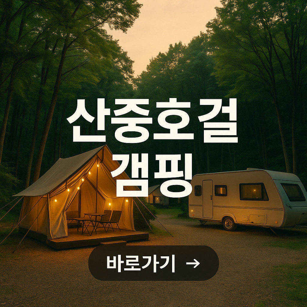 산중호걸 글램핑 카라반 - 포천 자연 속 힐링 캠핑장 추천