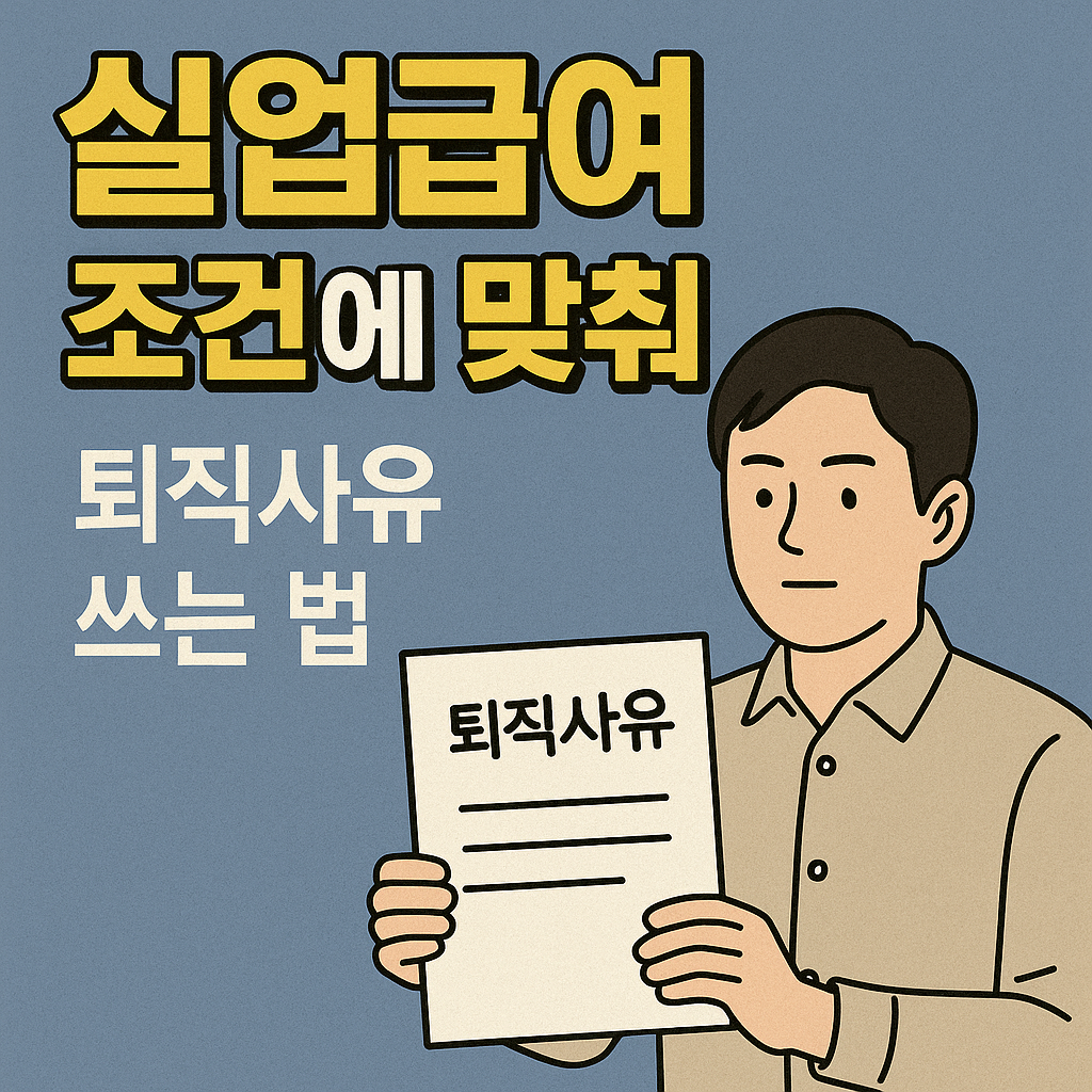 실업급여 조건에 맞춰 퇴직사유 쓰는 법