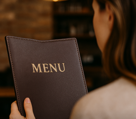 메뉴를 보며 상대 가격이 좋아 보이는 커피를 선택하면서 착시를 경험하는 소비자