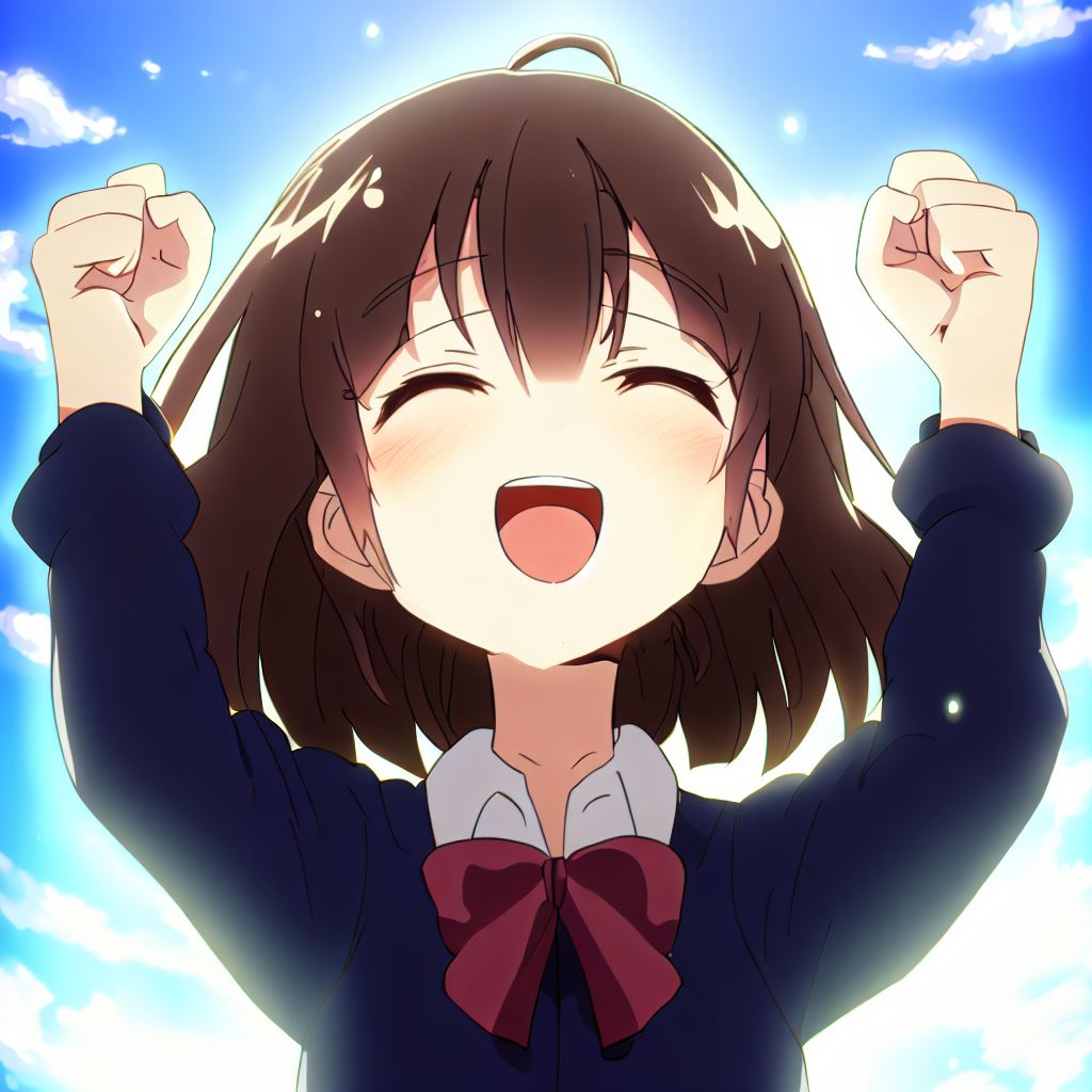 낙천주의, 긍정, 웃는 소녀