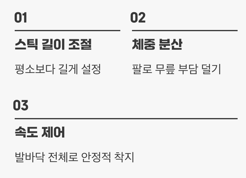 5. 내 무릎은 소중하니까, 하산의 기술