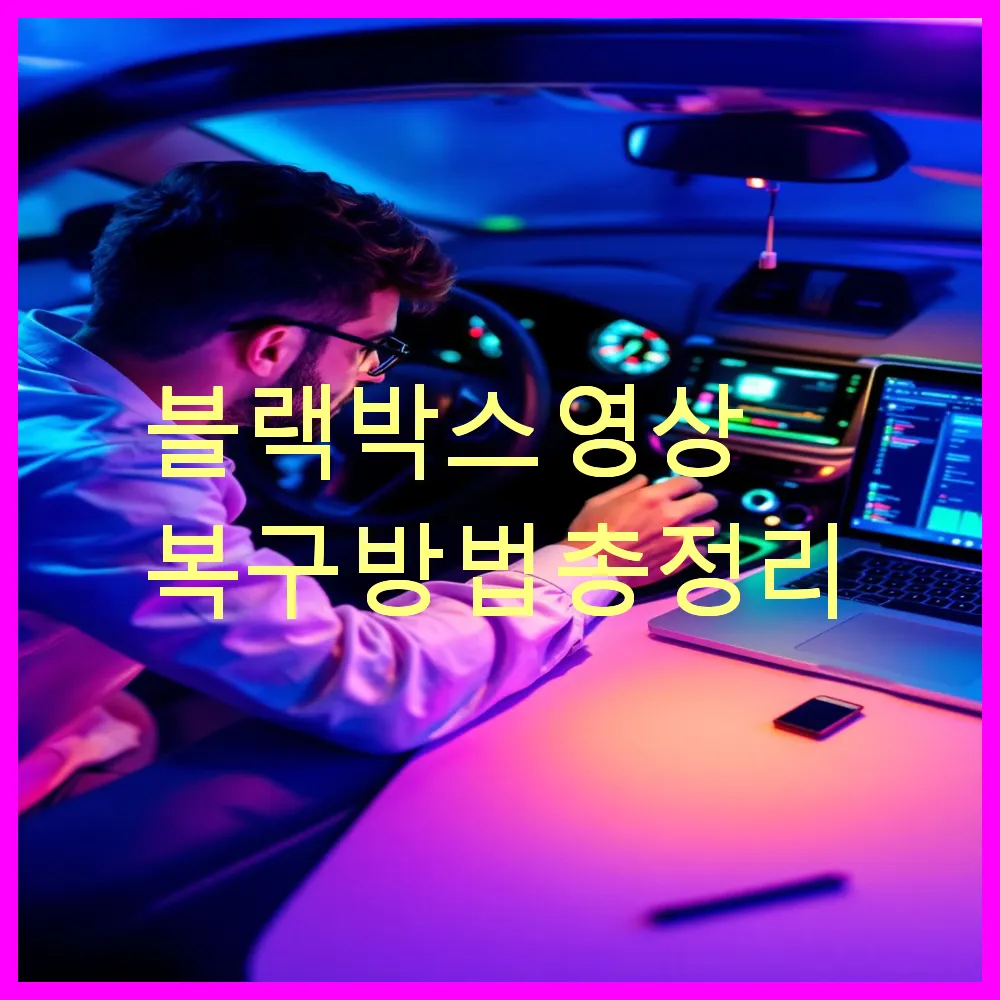 블랙박스 영상 복구 방법 총정리