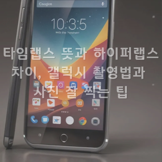 타임랩스 뜻과 하이퍼랩스 차이, 갤럭시 촬영법과 사진 잘 찍는 팁