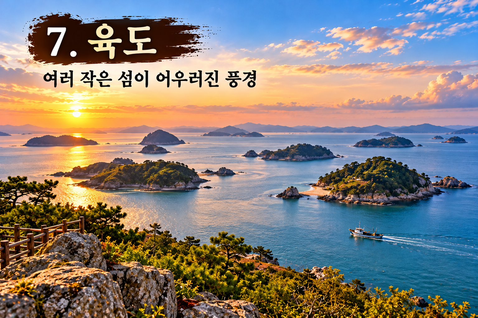 육도와 주변 섬 전경