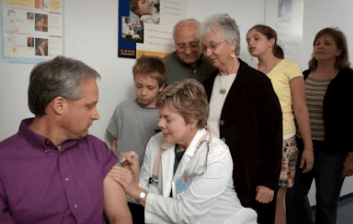 독감 예방 접종 예진표