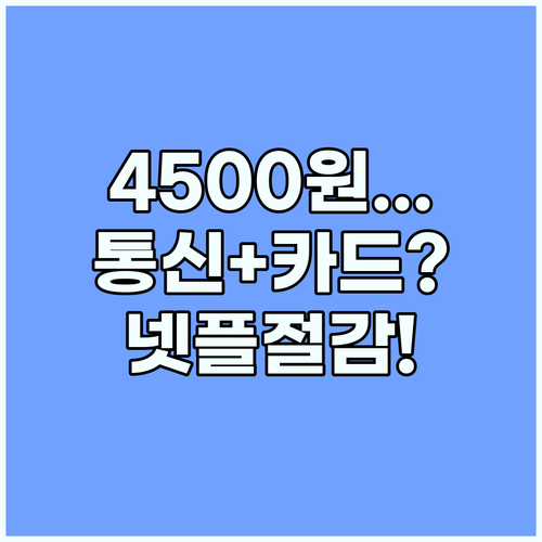 통신사 할인과 카드 캐시백 넷플릭스 ..