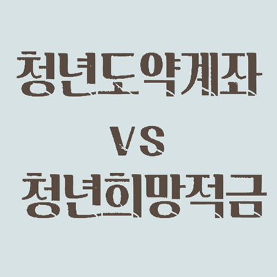 청년도약계좌와 청년희망적금 비교