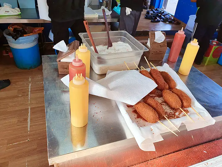 핫도그 연잎 가루가 들어간 두물머리 명물 양평 맛집