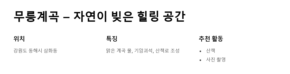 강원도 동해 가볼만한 곳 BEST 7