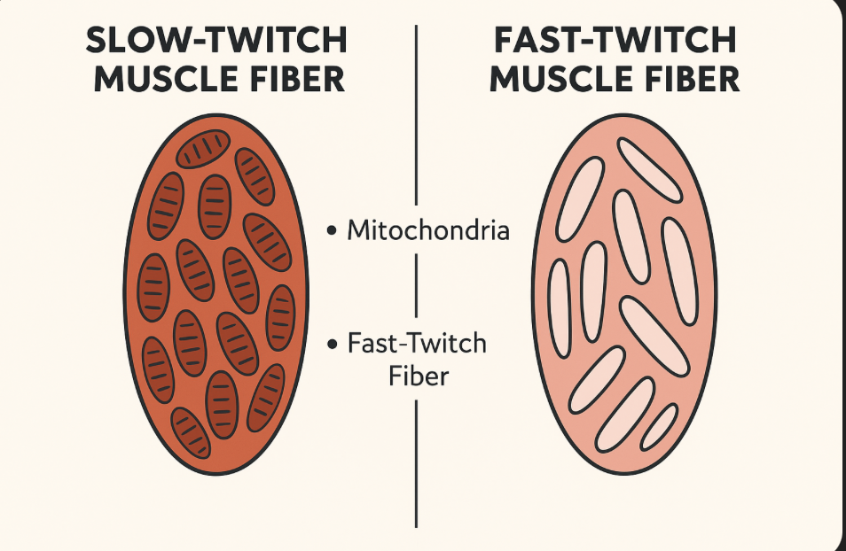 지근과 속근의 구조 차이 다이어그램