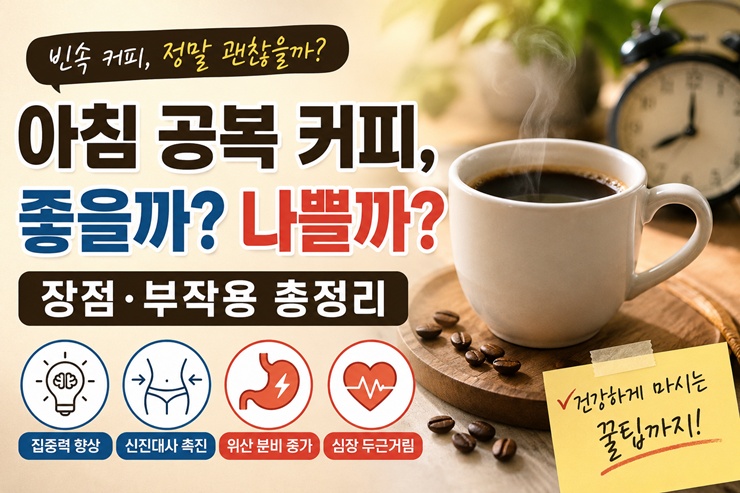 아침 공복 커피, 좋을까 나쁠까