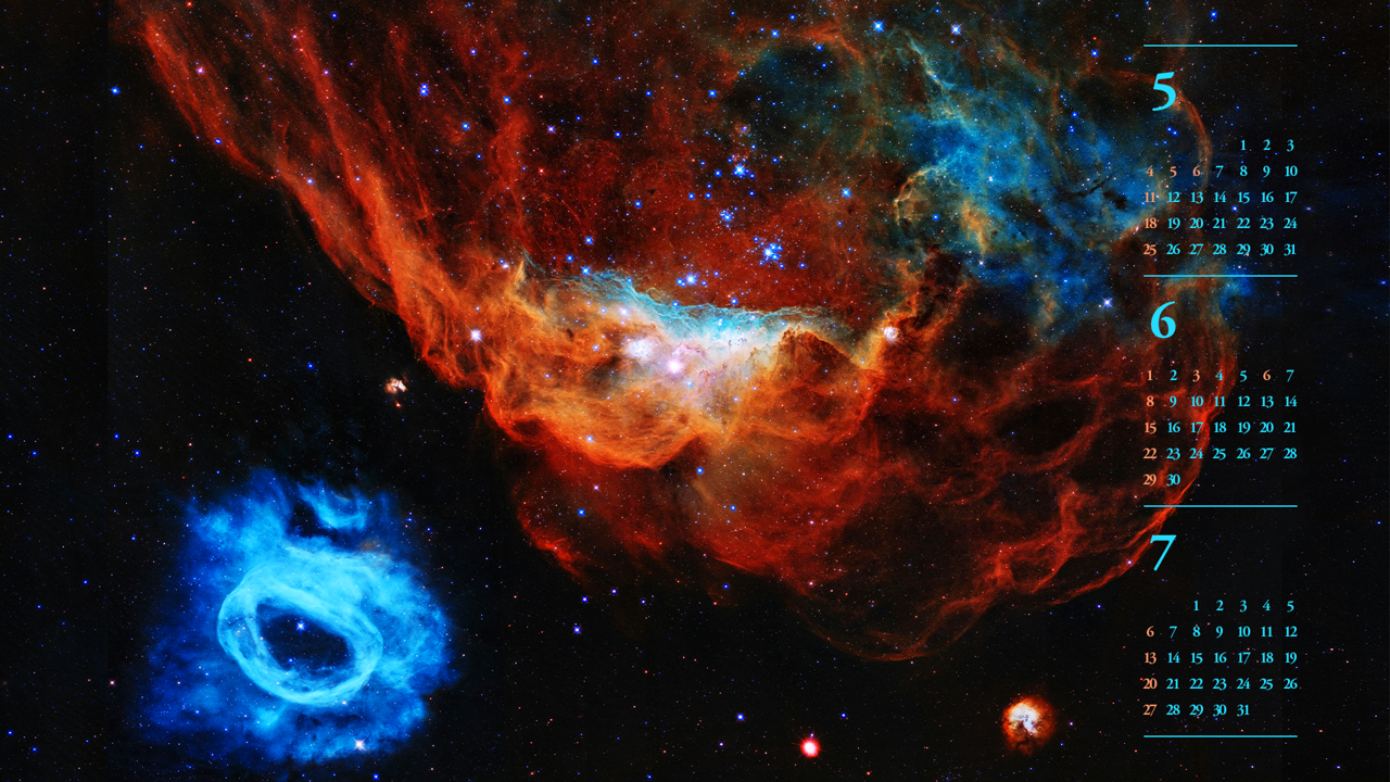 11 코스믹 리프 B - 2025년6월 노트북배경화면