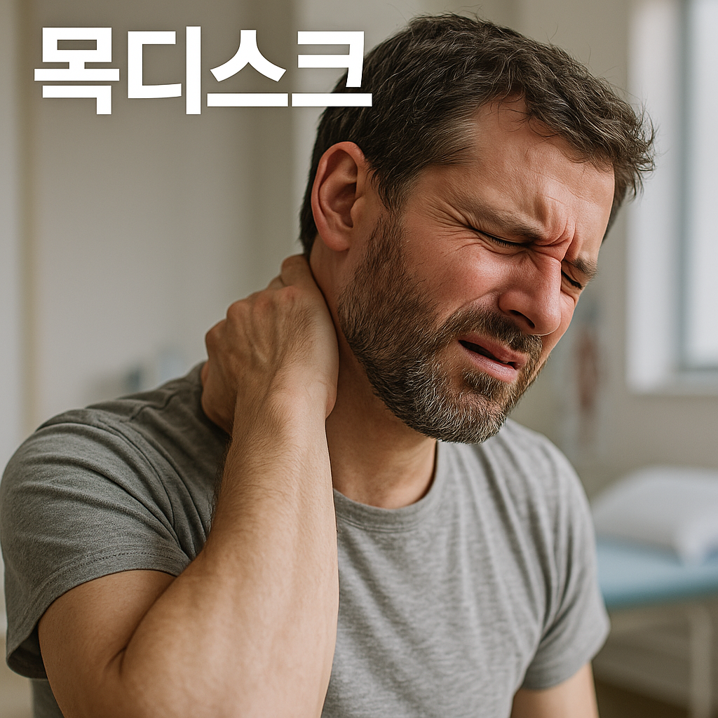 목을 손으로 잡고 고통스러워하는 사람