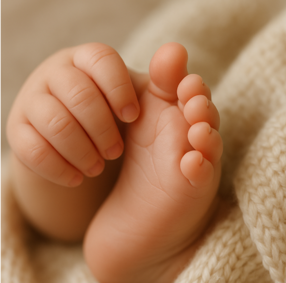 아기 손발 사진