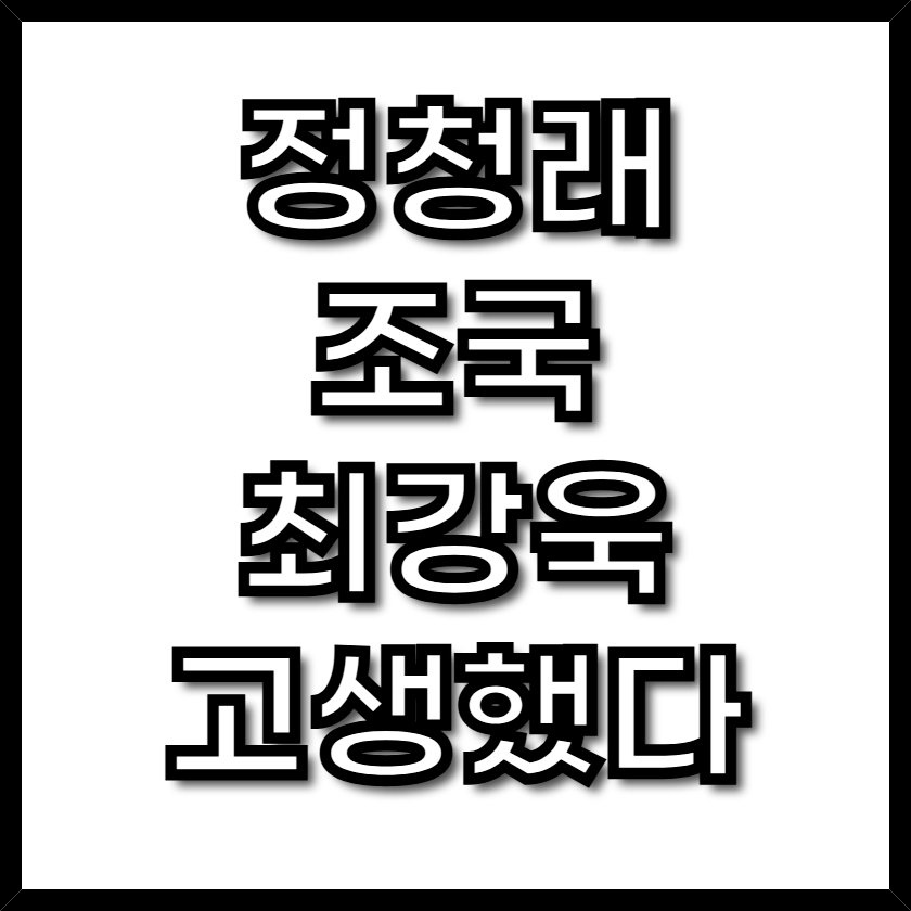정청래 "조국, 최강욱 고생했다"