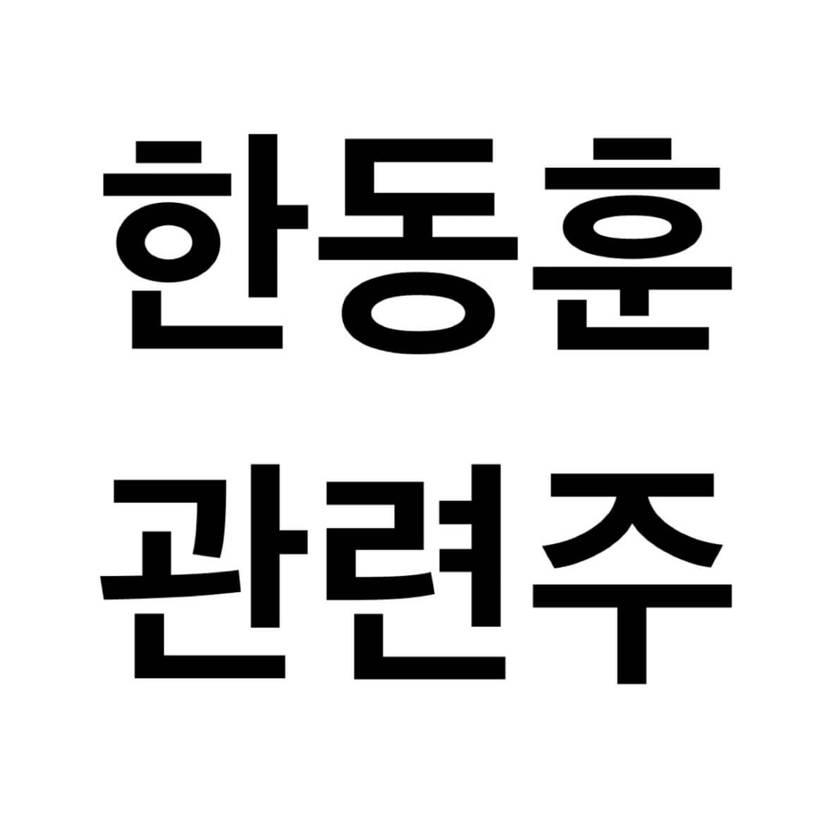 한동훈-관련주