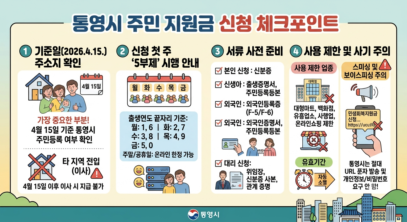 통영민생지원금신청