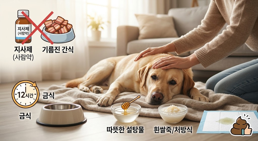강아지 설사와 묽은변 원인 및 대처 방법 이미지