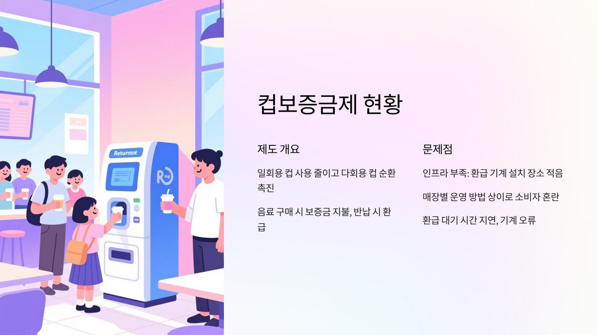 컵보증금제 시행 배경과 문제점