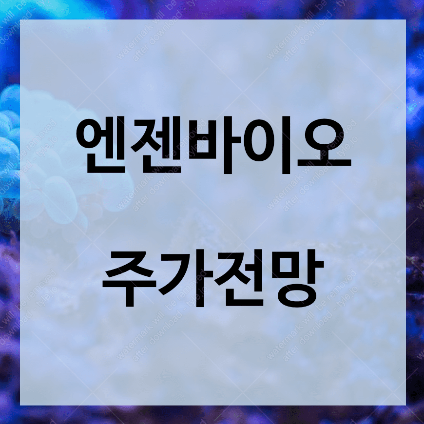 엔젠바이오 주가 전망