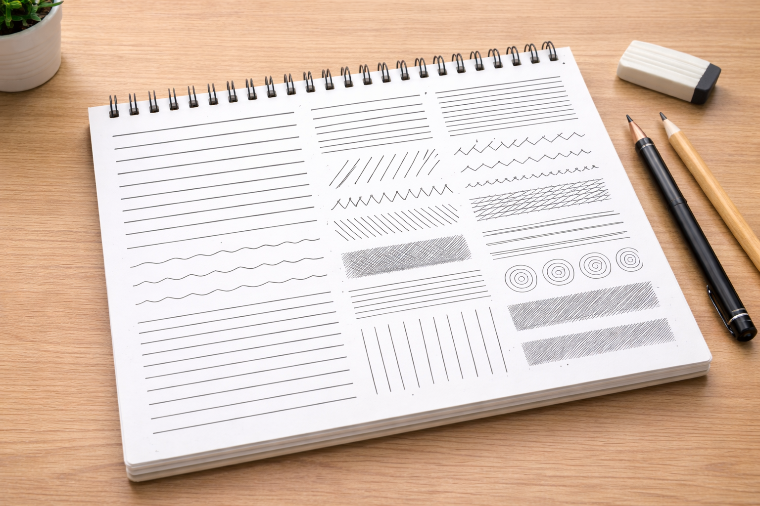 선 연습 기록 예시 그림