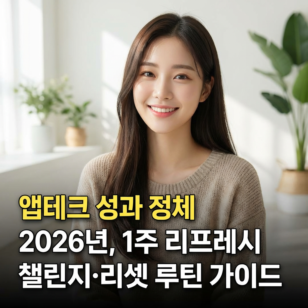 앱테크 성과 정체 2026년 ｜ 1주 리프레시 챌린지&middot;리셋 루틴 가이드