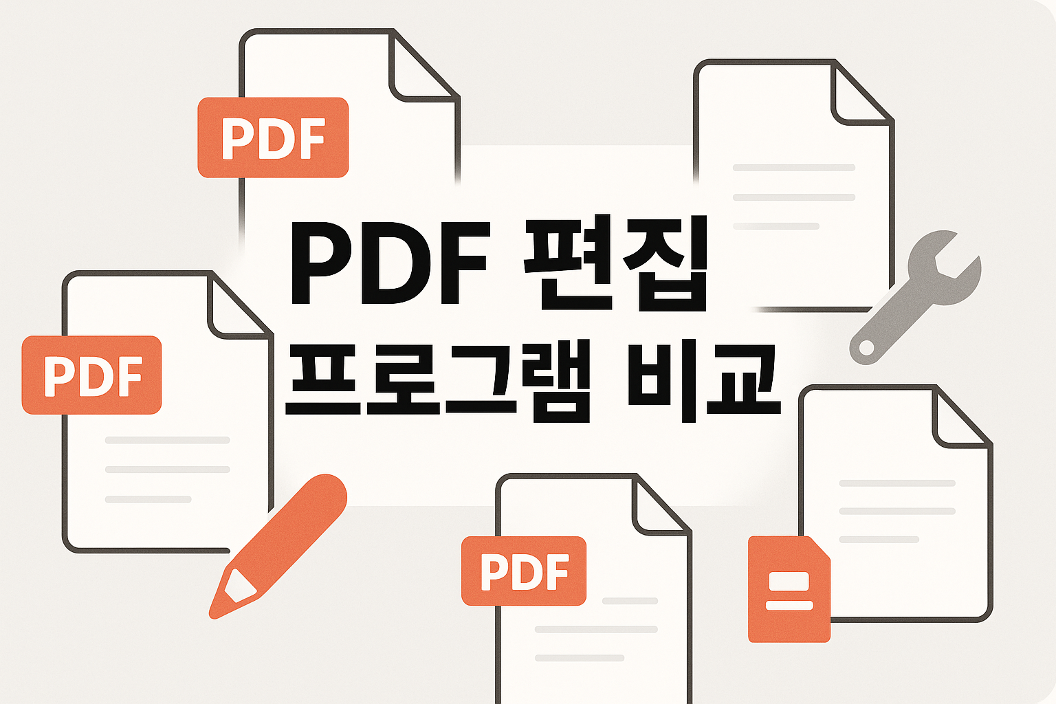 PDF 편집 프로그램 비교: 주요 유료·무료 PDF 편집 툴 기능과 가격을 한눈에 정리한 썸네일