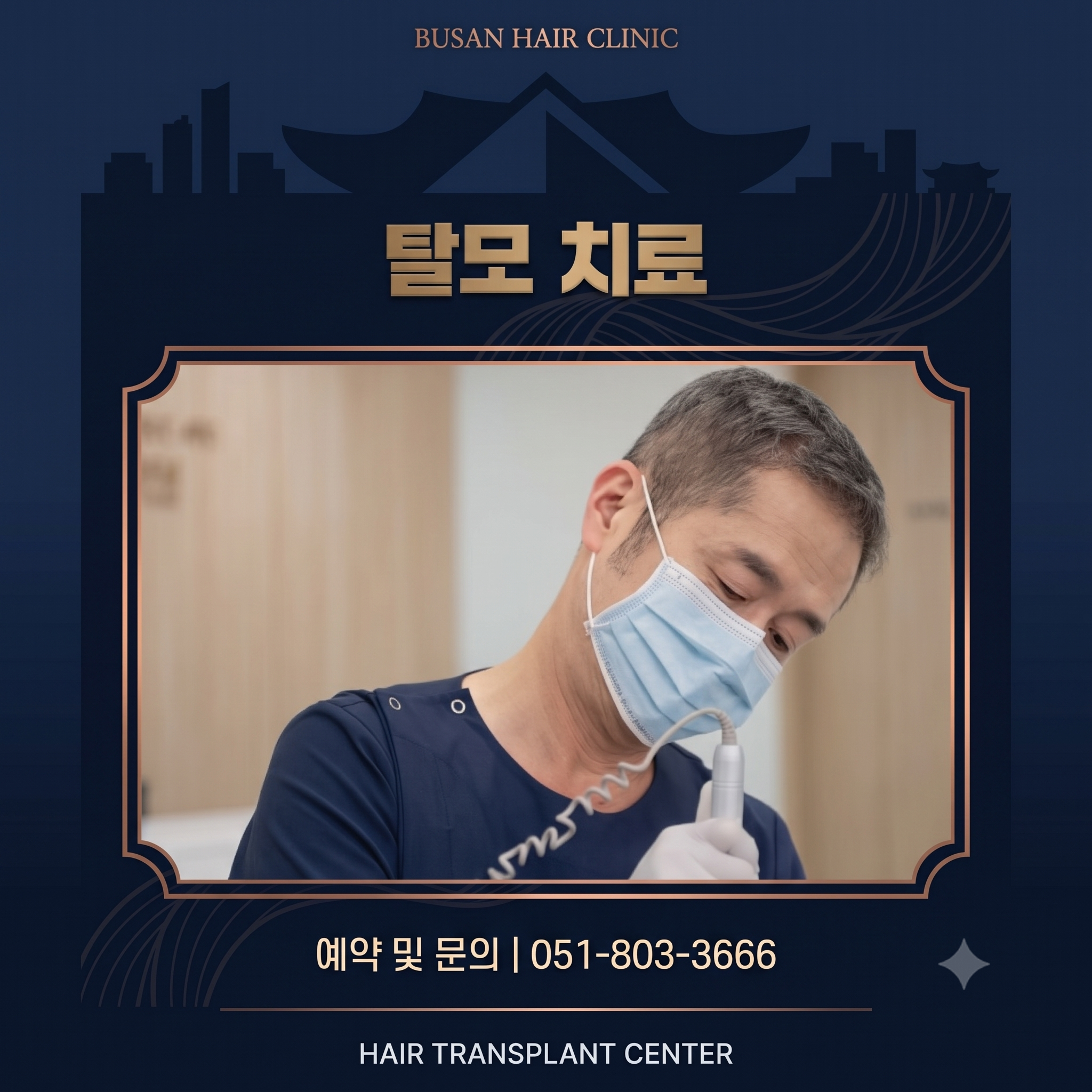 AI로 편집한 탈모치료하는 헤어로의원 원장님의 모습
